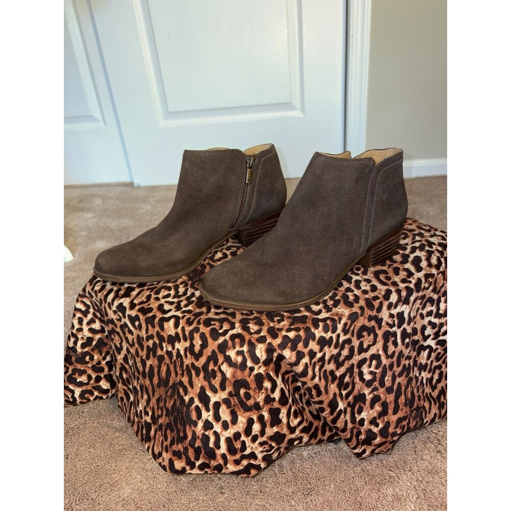 Lucky Brand Basel Boho Indie Sleeze Streetwear Western Suede Ankle Bootie 8.5